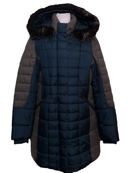 Normann Steppjacke mit abnehmbarer Kapuze und Kunstpelz - dark green 6723