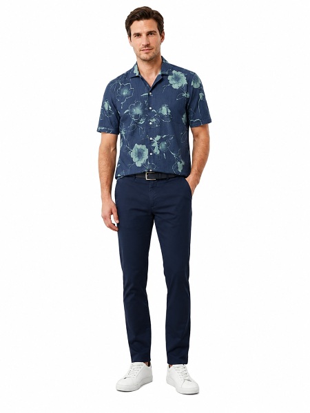 Digel Kurzarmhemd mit floralem Print 1137008