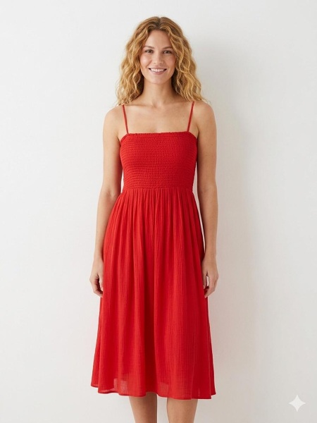 Orientique Kleid Rayon Dobby, rot  81315
