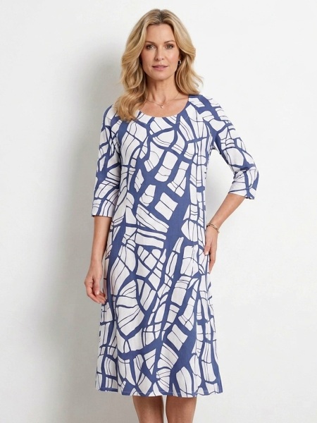 Sommerkleid von Pastunette, blau-weiss  16231-228-3