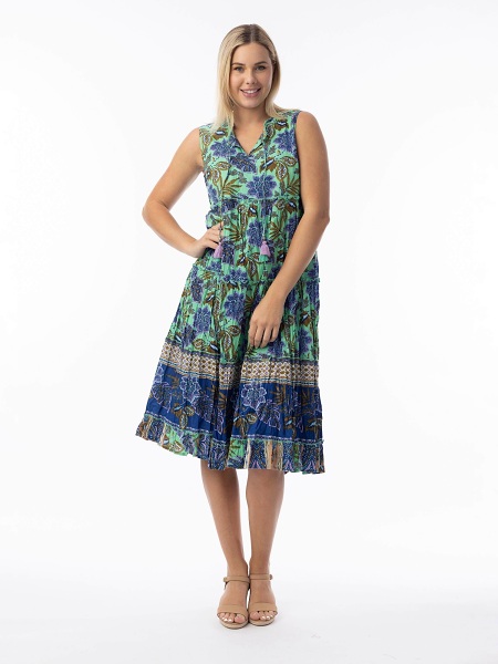 Orientique Las Cuevas Kleid, mehrlagig, ärmellos  20118