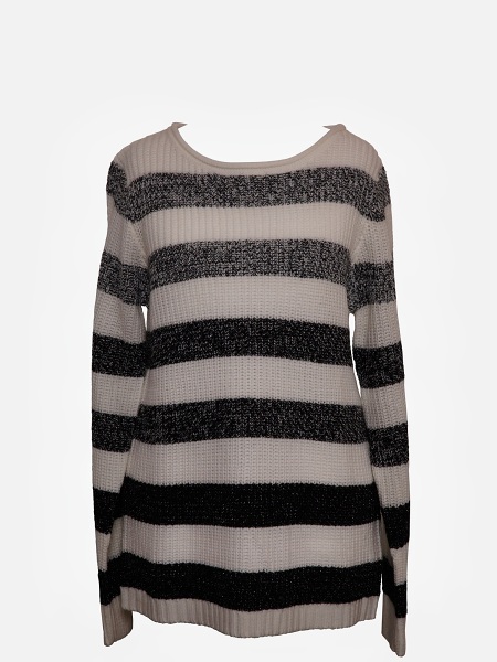 Strickpullover von Hegler Fashion, schwarz/weiß, 025365