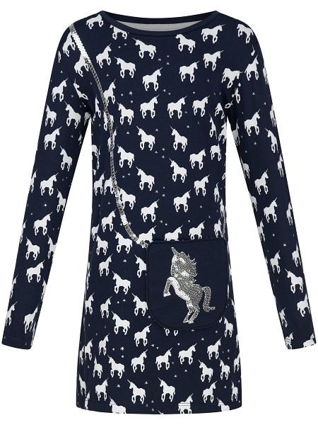 Mädchenkleid von Happy Kids, navy, 923104