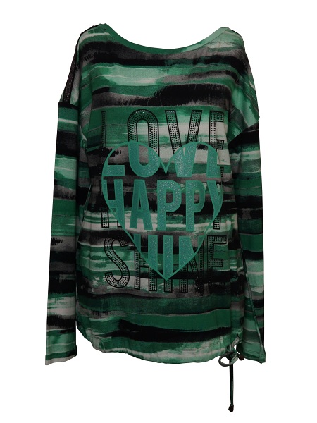 Top Secret Langarm Shirt - grün/schwarz 220911155