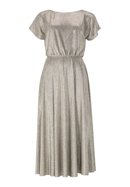 Swing Kleid in Glanz-Optik in gold 5AB0300