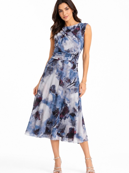 Swing Midikleid aus weichem Mesh 5AJ04600