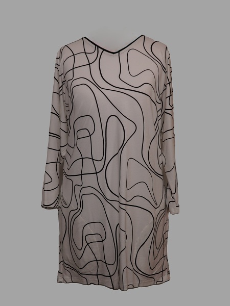 Blusenshirt von Seidel, weiß/schwarz, C3001-11