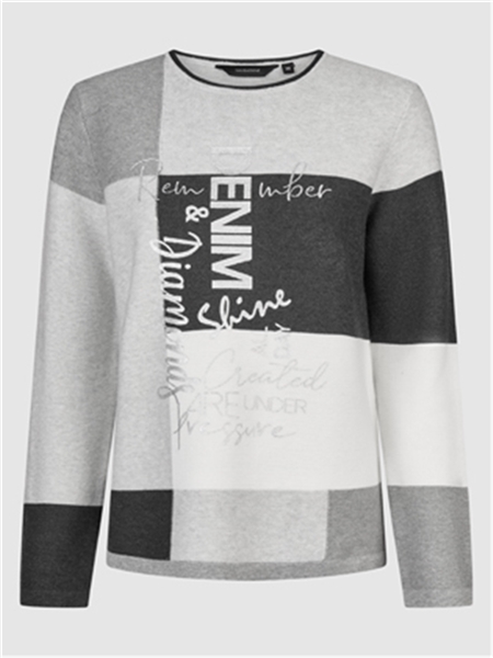 Navigazione Damen Pullover - grau meliert 48335