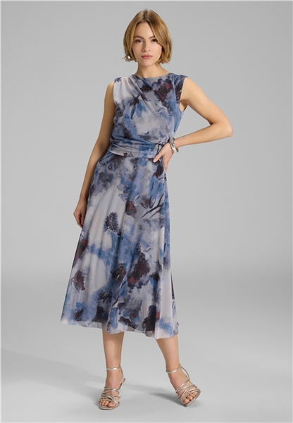 Swing Midikleid aus weichem Mesh 5AJ04600