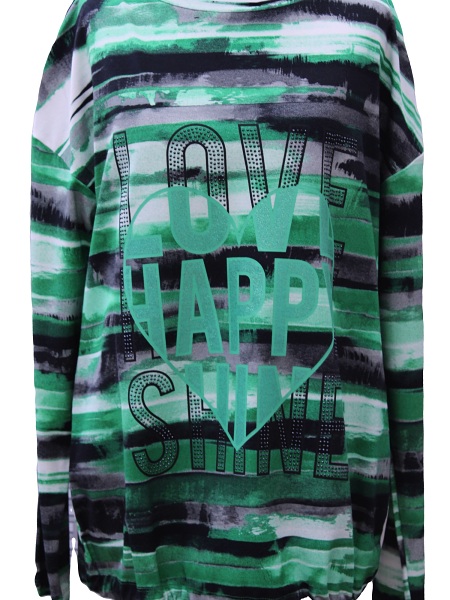 Top Secret Langarm Shirt - grün/schwarz 220911155