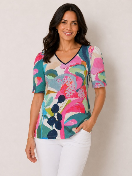 Dolcezza T-Shirt in frischen Sommerfarben R2535