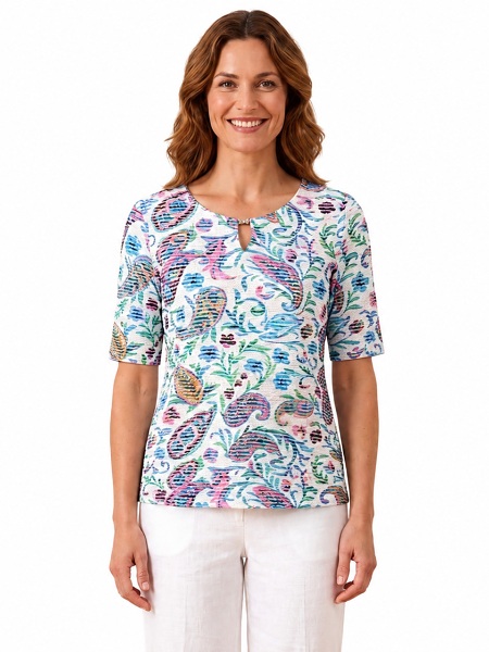 Shirt mit floralem Paisley-Print von Sommermann  5949-32