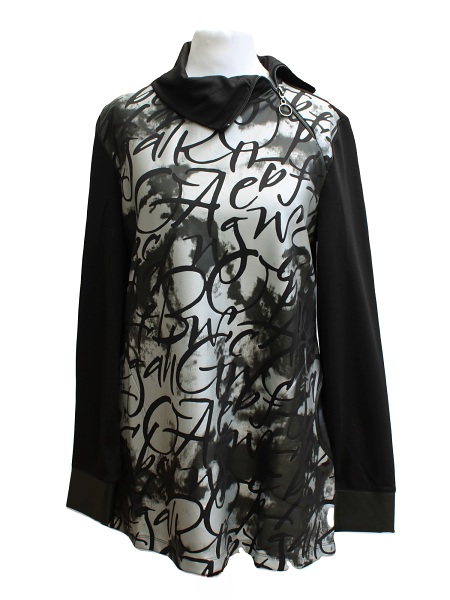 Chices Dolcezza Sweat mit Reißverschluß und Printdruck 73111