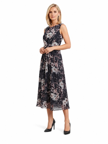 Swing Kleid aus bedrucktem Mesh 5AH14600