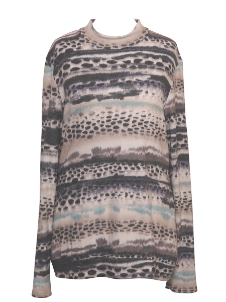 Sweat flauschig  von Seidel mit Stehkragen, W3049-18